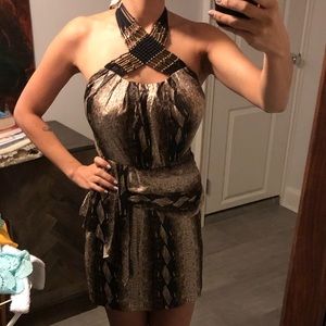 Snake Print Bebe dress
